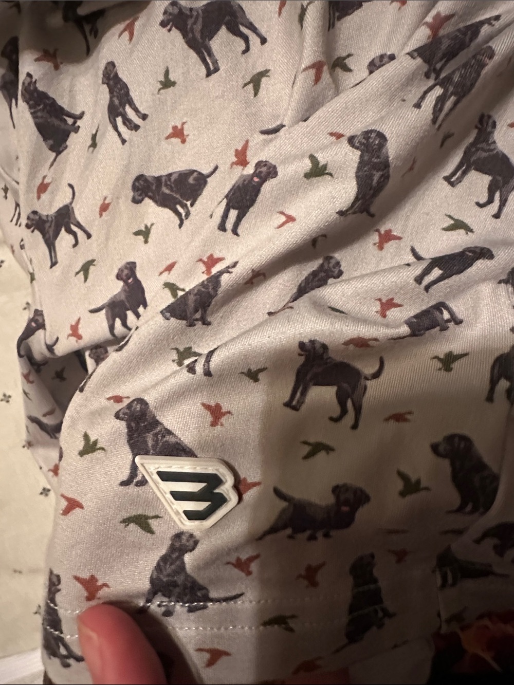 BURLEBO Youth Performance Hoodie - Ducks And Dogs - Picture 3 of 6